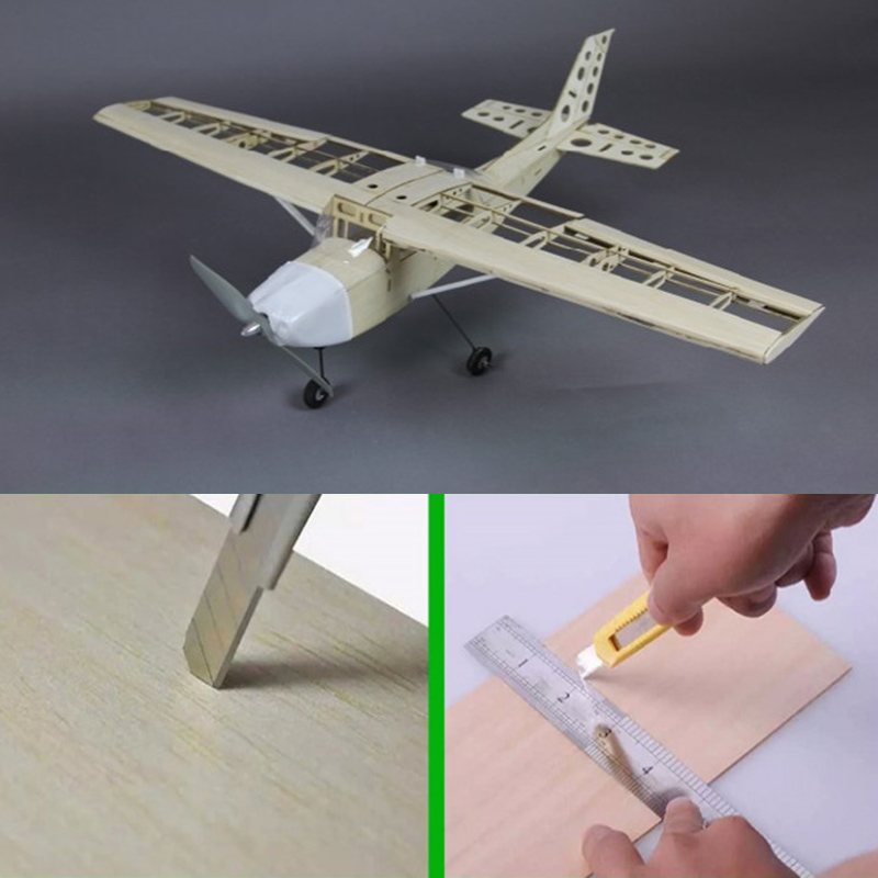 5pcs/Set 100mm*100mm Balsa Wood Sheets 2-10mm Thickness Plane Light Wood Chip Model Material DIY Handmade Aviation Template