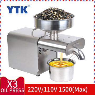 X3 110 / 220v Stainless Steel Oil Press Cold and Hot Oil Press Flax Seed Oil Extractor Peanut Sunflower Seed Pressing Tool