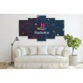 Modern Home Decor Posters PlayStation Logo 5 Piece Canvas Prints Poster Modular Wall Art Canvas Painting Picture For Living Room
