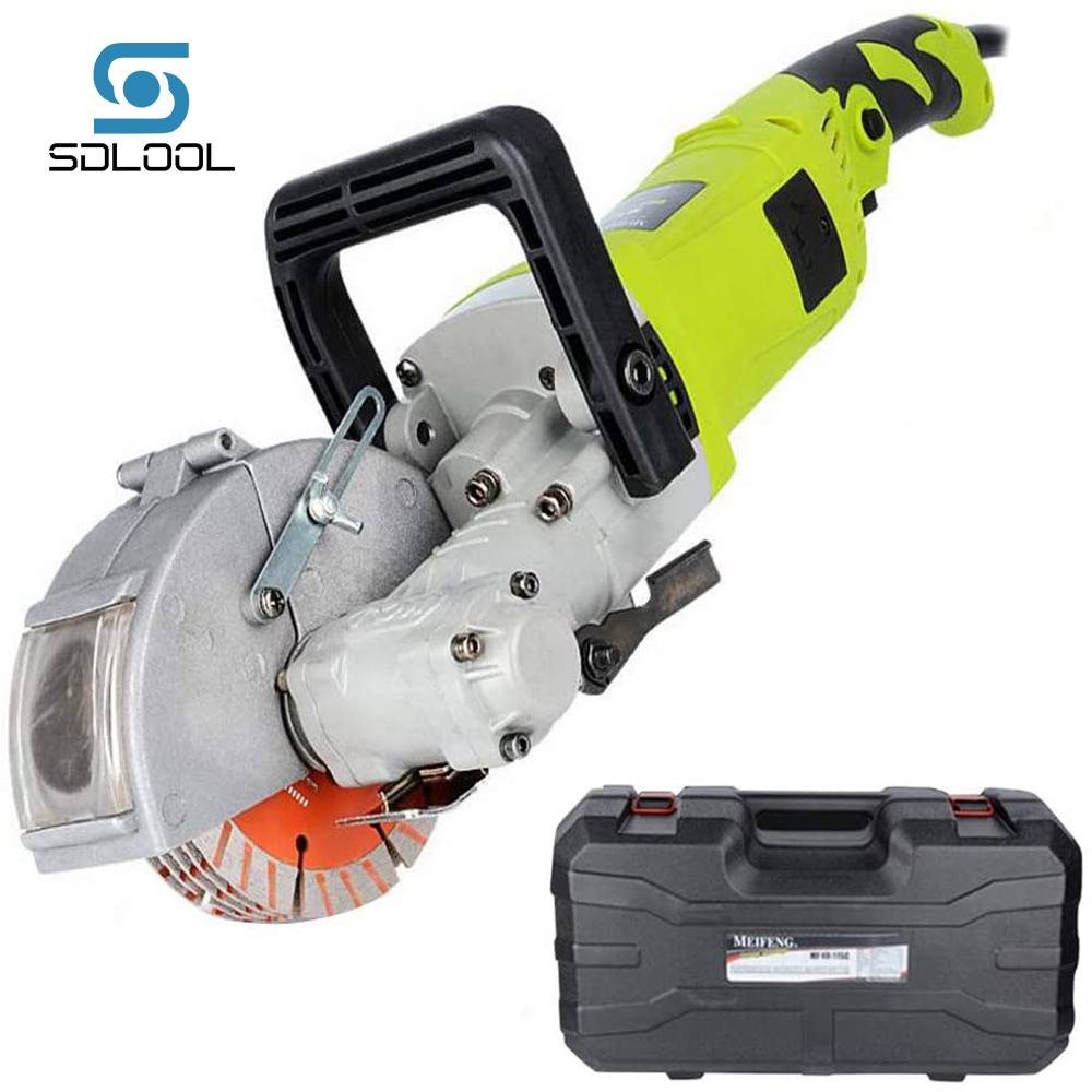 Electric Wall Chaser Groove Slotting Machine Concrete Cutter Circular Saw Brick Wall Cutting Electric Tool 4000W 220V