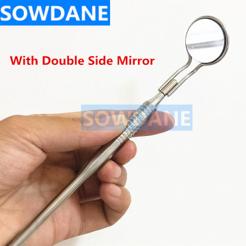 Dental Teeth Whitening Mouth Mirror Oral Examination Tool Teeth Cleaning Tool Oral Care Hygiene Stainless Steel Glass Mirror