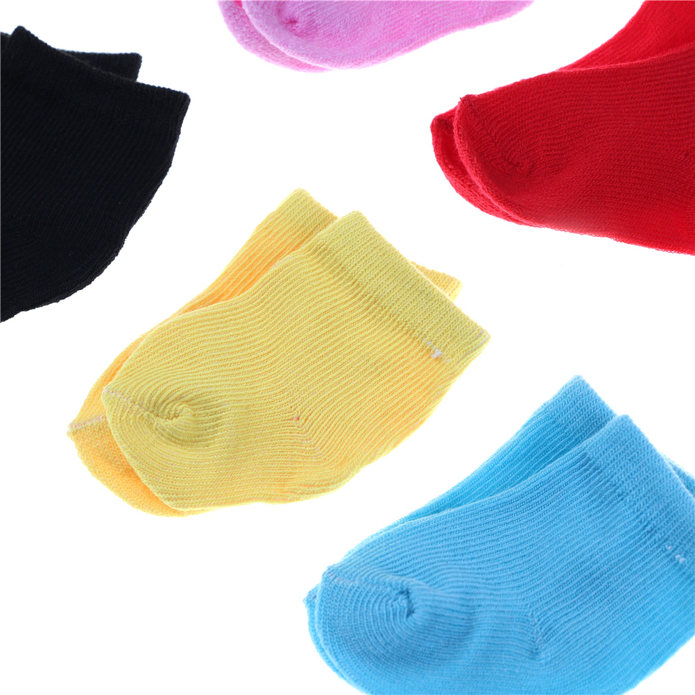 1 Pair Popular ForSoft Cotton Doll Sock Clothing Acessories For Dolls Baby Great Best Gifts 9 colors