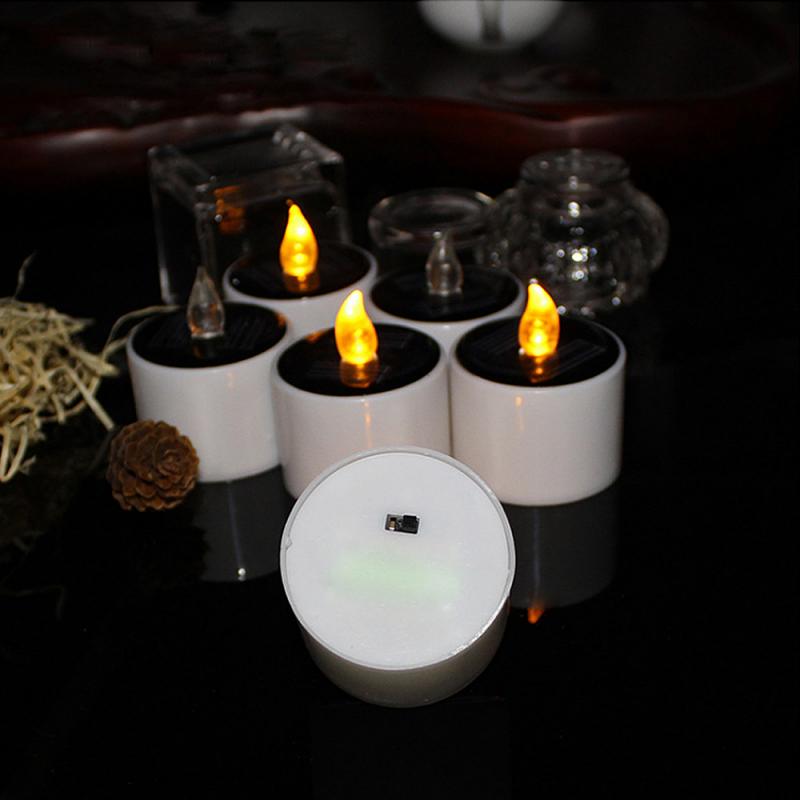 2020 New Candles Flameless Rechargeable LED Candles Light Solar Candles Light Tea Lamps For Home Bar Bedroom Living Room Garden