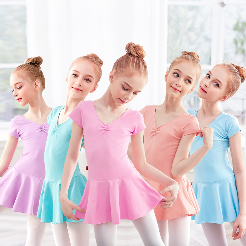 Cotton Ballet Leotards for Girls Kid Dance Dress Ballet Bodysuit Child Ballet Dance Training Dancewear Gymnastics Class Leotards