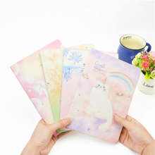 Cute animal student Notebook Horizontal light yellow inner page Note Book 34 sheets of paper