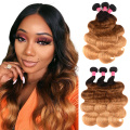 Brazilian Ombre Body Wave Human Hair Bundles 3 Tones Color 1B427 Ali Julia Colored Hair 16-26 Inches Ombre Human Hair Extensions