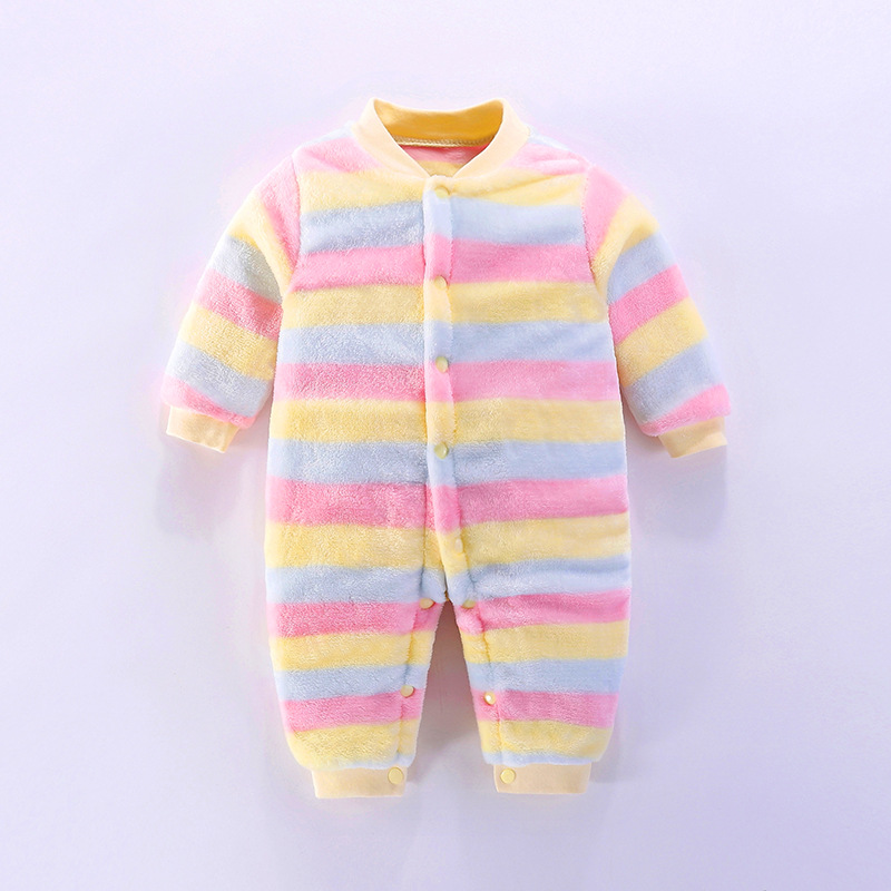 2020 New Cute BABY Newborn Baby Boy Girl Clothes Long Sleeve Hoddies Bear Zipper Baby Romper Clothes Autumn Winter Wear 0-18M