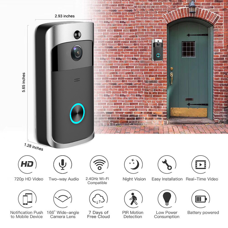 Smart Doorbell Camera Wifi Wireless Call Intercom Video-Eye For Apartments Door Bell Ring For Phone Home Security Cameras ZT