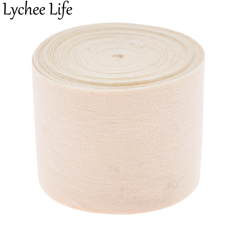 Lychee Life Blank Cotton Ribbon DIY Sewing Clothing Label Raw Materials Cloth DIY Factory Home New Arrival