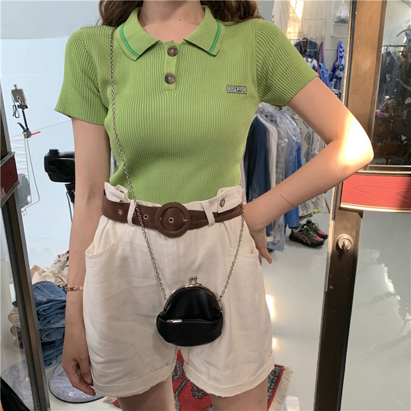 Summer Women's Polo Shirt Women Slim Shirts Tops Female Korean Tees Ladies Polos Tee Shirts Femme Tops Casual Clothes For Women