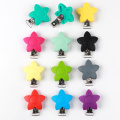 TYRY.HU 50 PCS Silicone Teether Clips Round Bear Star DIY Baby Pacifier Dummy Chain Holder Soother Nursing Jewelry Toy Clips