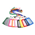 1PC PU Leather ID Badge Case Clear Color Border Lanyard Holes Bank Credit Card Holders ID Badge Holders Accessories Student