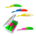 10pcs Silicone Fishing Soft worm Bait 60mm 1.2g 10 Colors Fishing Lure Pesca Isca Artificial Wobblers Attractive FishingTackle