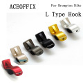 ACEOFFIX L type buckle Hook For Brompton Folding bike fork bicycle fork clip 13g aluminum alloy