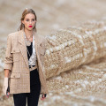 2019 linen woolen weaving soft tweed fabric for coat christmas tissus au metre telas bazin riche getzner tissu tecido tela DIY