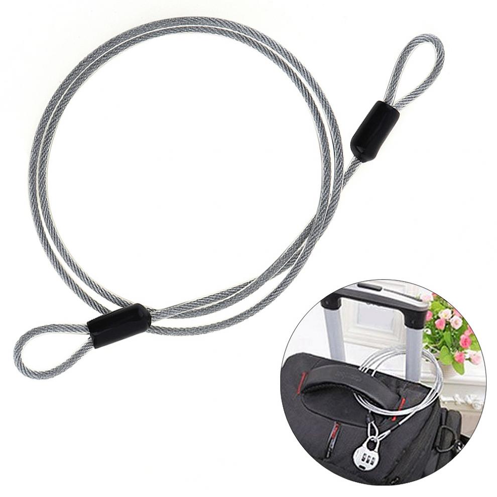 100cm Durable Stainless Steel Bike Lock Wire Rope with Multiple Uses and High Strength for Motorcycle / Electric Bicycle