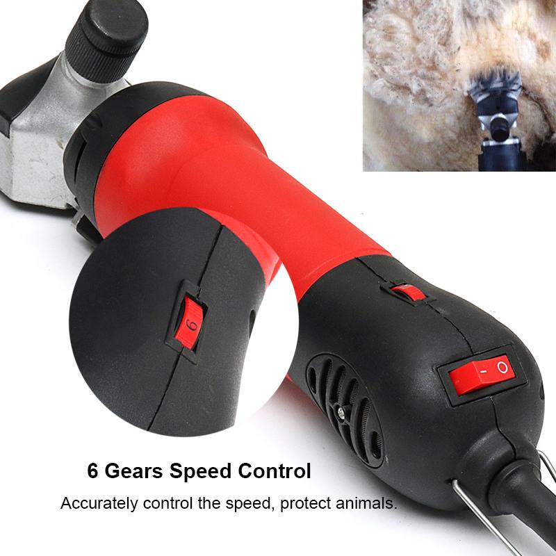 1200W 220V 6 Gears Adjust Speed Electric Sheep Goat Shearing Machine Trimmer Tool Wool Scissor Cut Machine Hair Clipper With Box