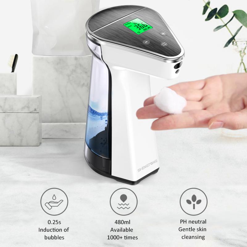 Intelligent Automatic Liquid Soap Dispenser Induction Foaming Hand Washing Device For Kitchen Bathroom Hand Washer Non-contact