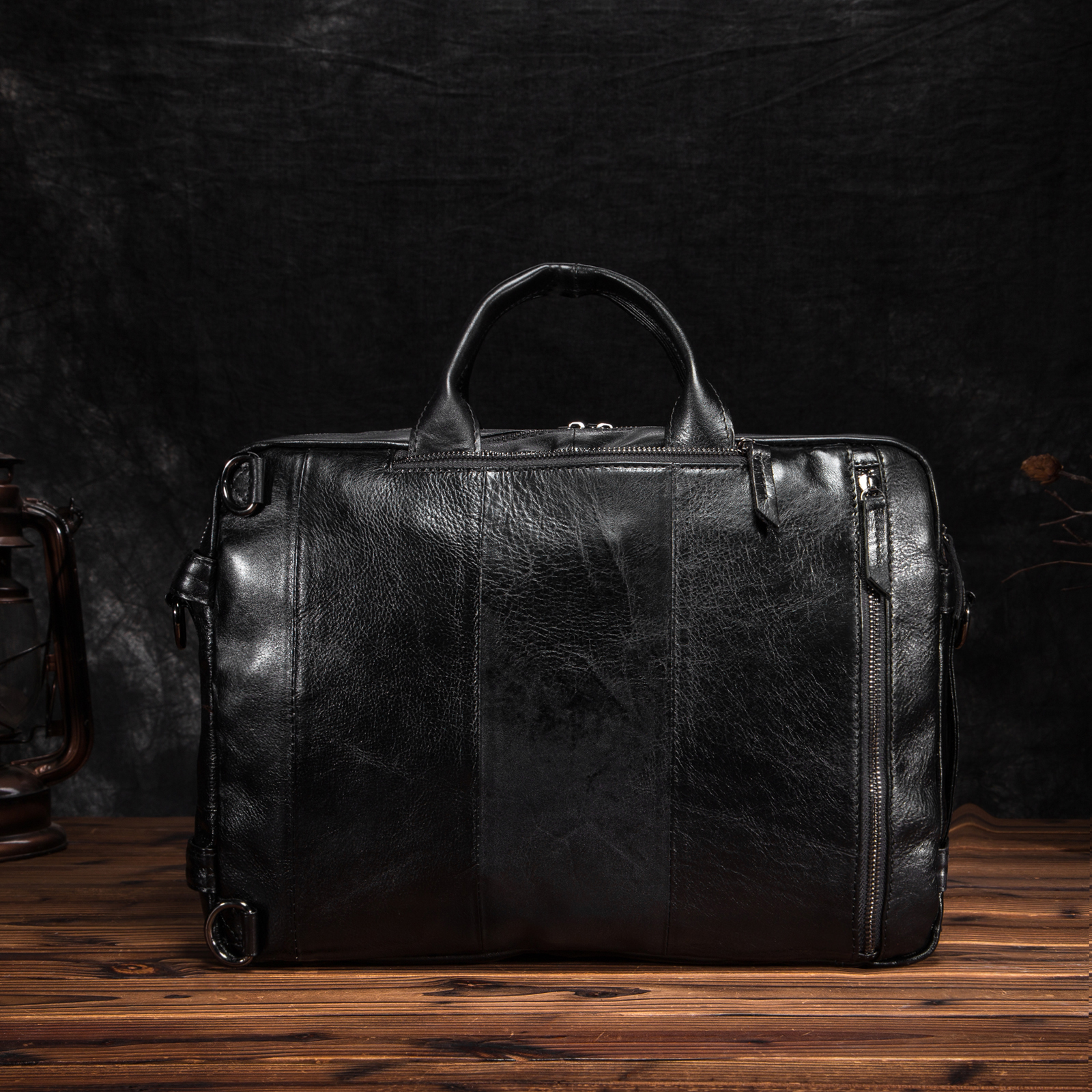 Original Leather man design multifunction purpose Coffee Maletas Maletin business briefcase 15" laptop Tote Portfolio bag 9912-b