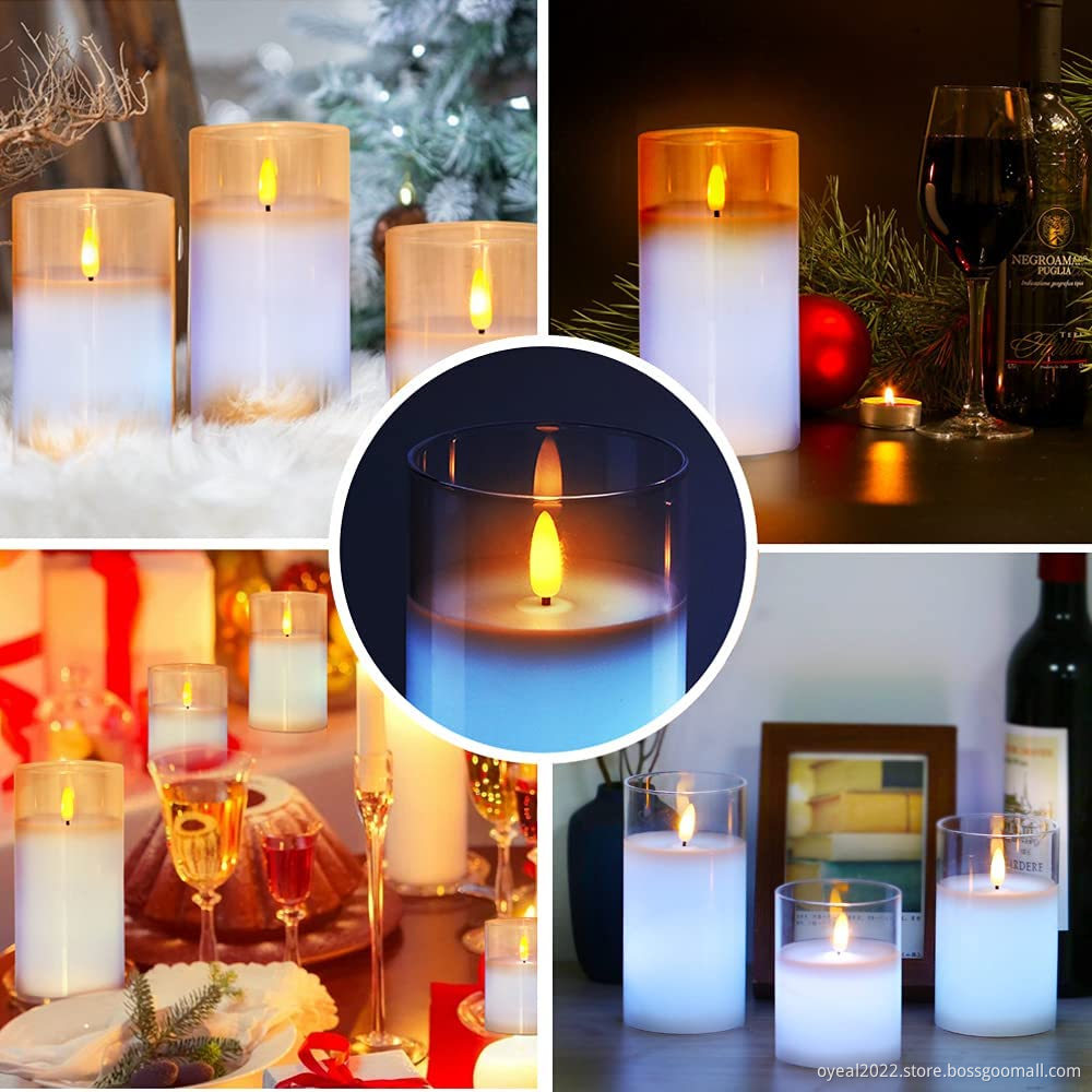Remote Control Flameless Color Changing Pillar Candles