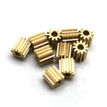 112A 0.5M Brass Gear 11 Teeth Mechanical Parts Inner Hole 2mm Tight Fitting Small Module Pinion Metal Gears