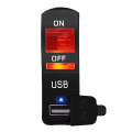 Universal Motorcycle Headlight ON/OFF Switch 5V 2A Fast Charge USB Adapter Charger With Blue LED Indicator Light
