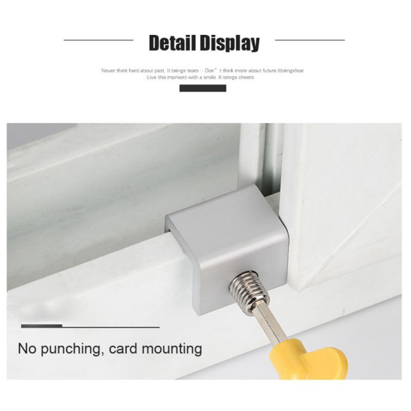 1PCS Sliding Sash Stopper Cabinet Locks Door Window Lock Limiter Window Lock Translation Screen Lock Child Window Security Lock