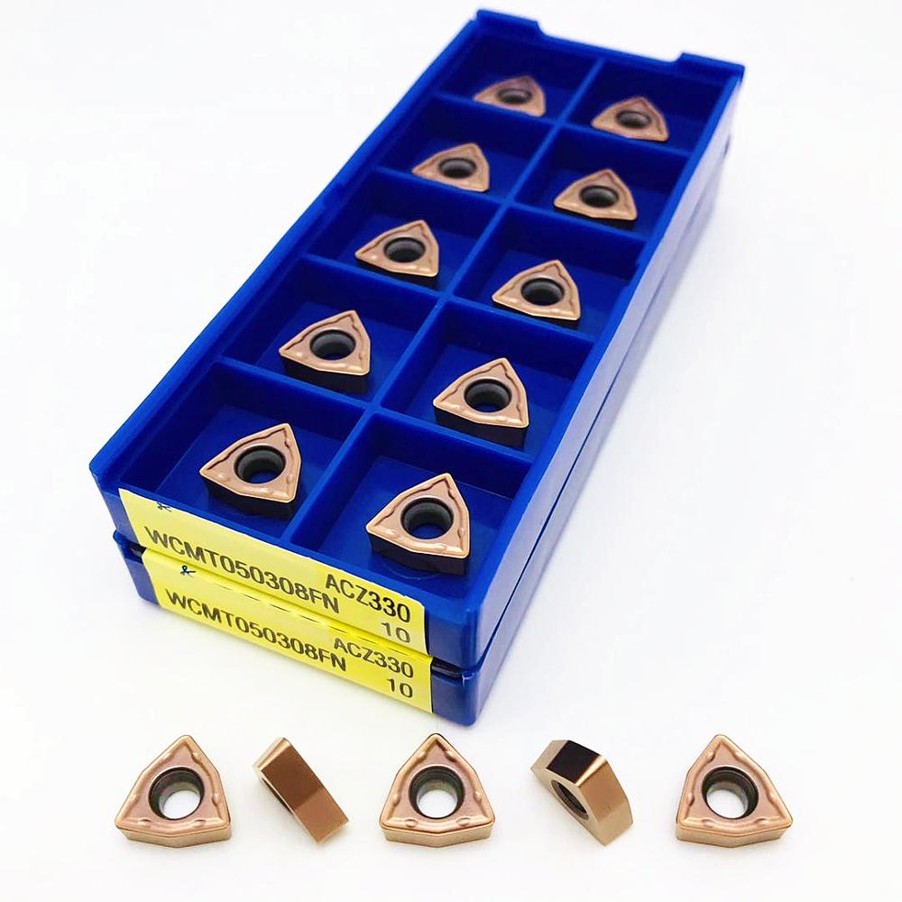 Turning inserts WCMT050308 AZC330 carbide inserts WC type U drill WCMT 050308 machine tool CNC lathe tool parts WCMT