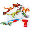 2020 new DIY Pretend toy Electric Drill Screws Assembling Animals Block Model Toy Boy Tool Toys Educational for children