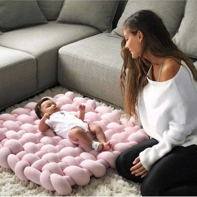 Nordic Soft Floor Cushion Knot Baby Creeping Mat Kids Room Rug Home Decor Throw Pillows Seat Cushions Newborn Toys Photo Prop