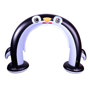 Outdoor PVC Inflatable Arch Sprinkler Penguin For Kids