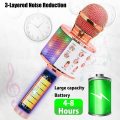 Wireless Bluetooth Karaoke Microphone, 3-in-1 portable handheld karaoke mic karaoke player multi-function LED light