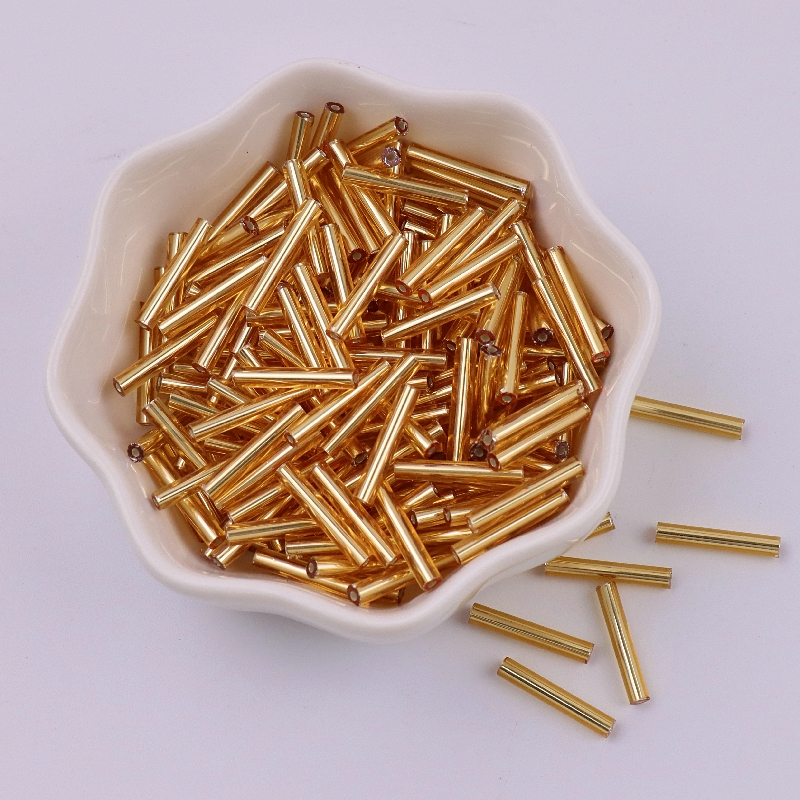 10g About 72 pieces 8/0 15mm long glass tube Bugle beads DIY for jewelry production process DIY accessories, bags, clothing