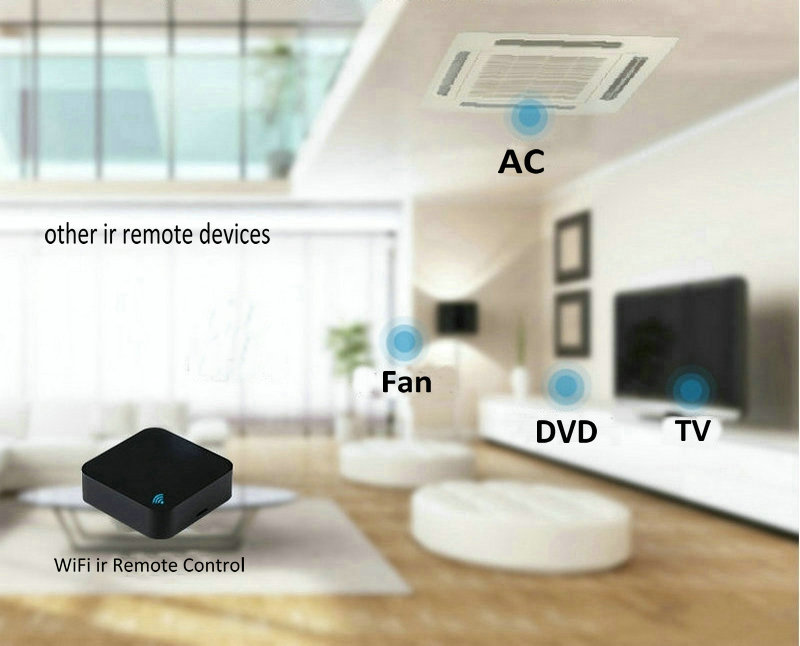 Tikigogo Smart WiFi IR Infrared Remote Control for TV Air Conditioner Fan DVD etc. for Alexa Google Assistant Voice control