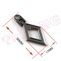 20pcs/lot, Gold Black 3# Zipper Sliders w/Rhombus Shape Pullers for Metal/Nylon Zippers Clothes /Bag/Shoes Accessories