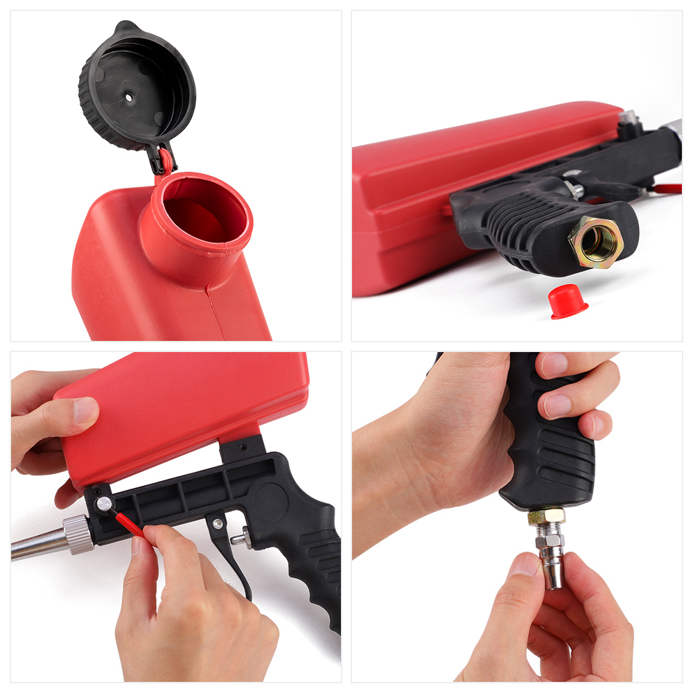 Hand-held Rust Preventive Sprayer Sandblaster Machine Air Sanding Pneumatic Blasting Iron Removal Glass Mirror Etching