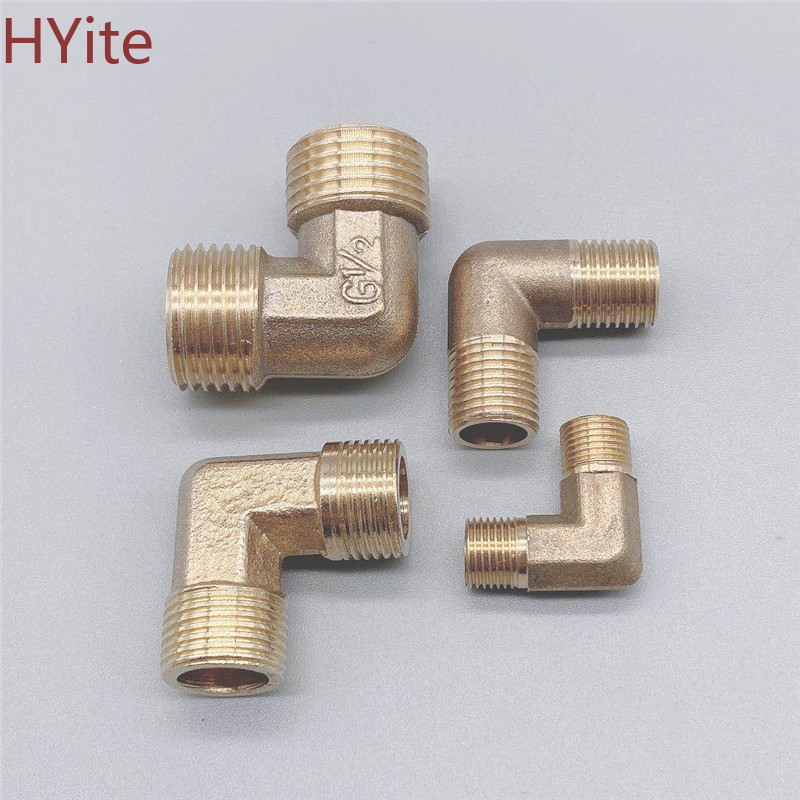 Brass Tube Fitting Adapter 90 Degree 1/8" 1/4" 3/8" 1/2" 3/4"BSP Pipe Water, oil and gas Elbow Fitting Coupler