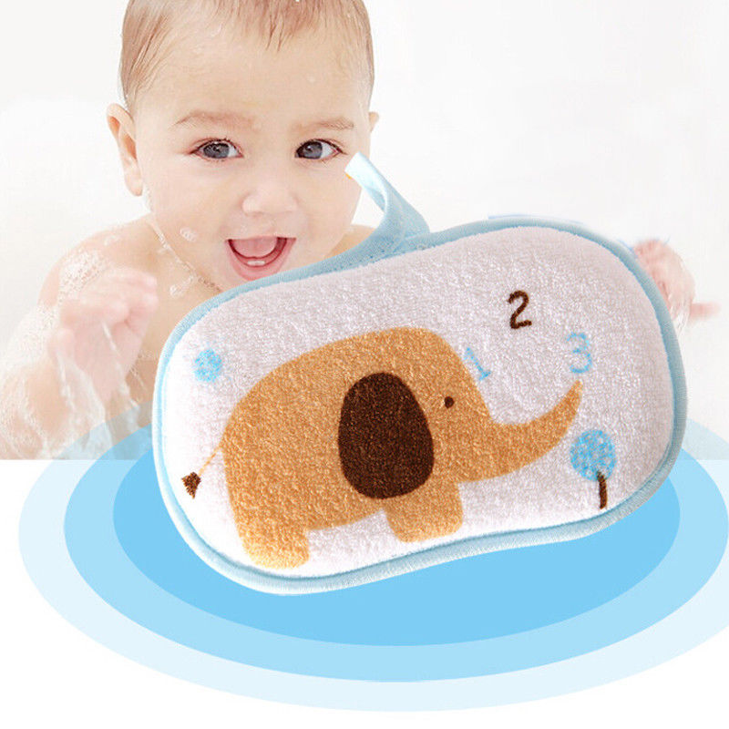 Infant Baby Bath Towel Shower Kids Cartoon Soft Cute Bath Sponge For Newborn Baby Cotton Bath Supplies Baby Bath Brushes