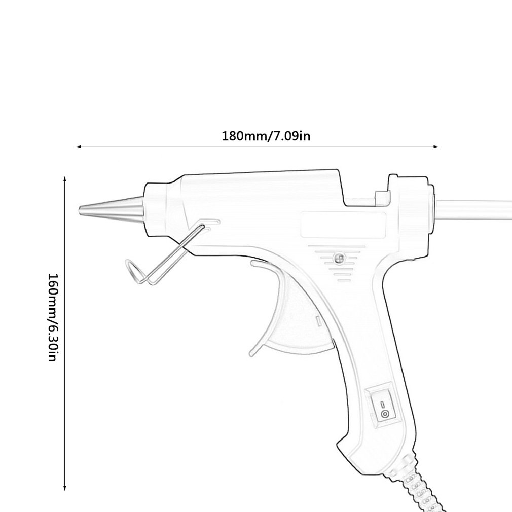 20W 220V Industrial Hot Melt Glue Gun Thermo Electric Heat Temperature DIY Repair Tool Without Glue Stick