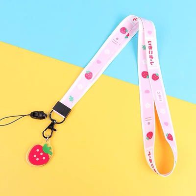 Mobile Phone Lanyard Creative Cartoon Mobile Phone Straps for Student Card Small Fresh Flower Lanyards