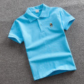 2021 Summer New Boys Short Sleeve Polo Shirt 2-11y Children Lapel Solid Color Clothes Kids Cotton School Uniform Polo Shirts Out