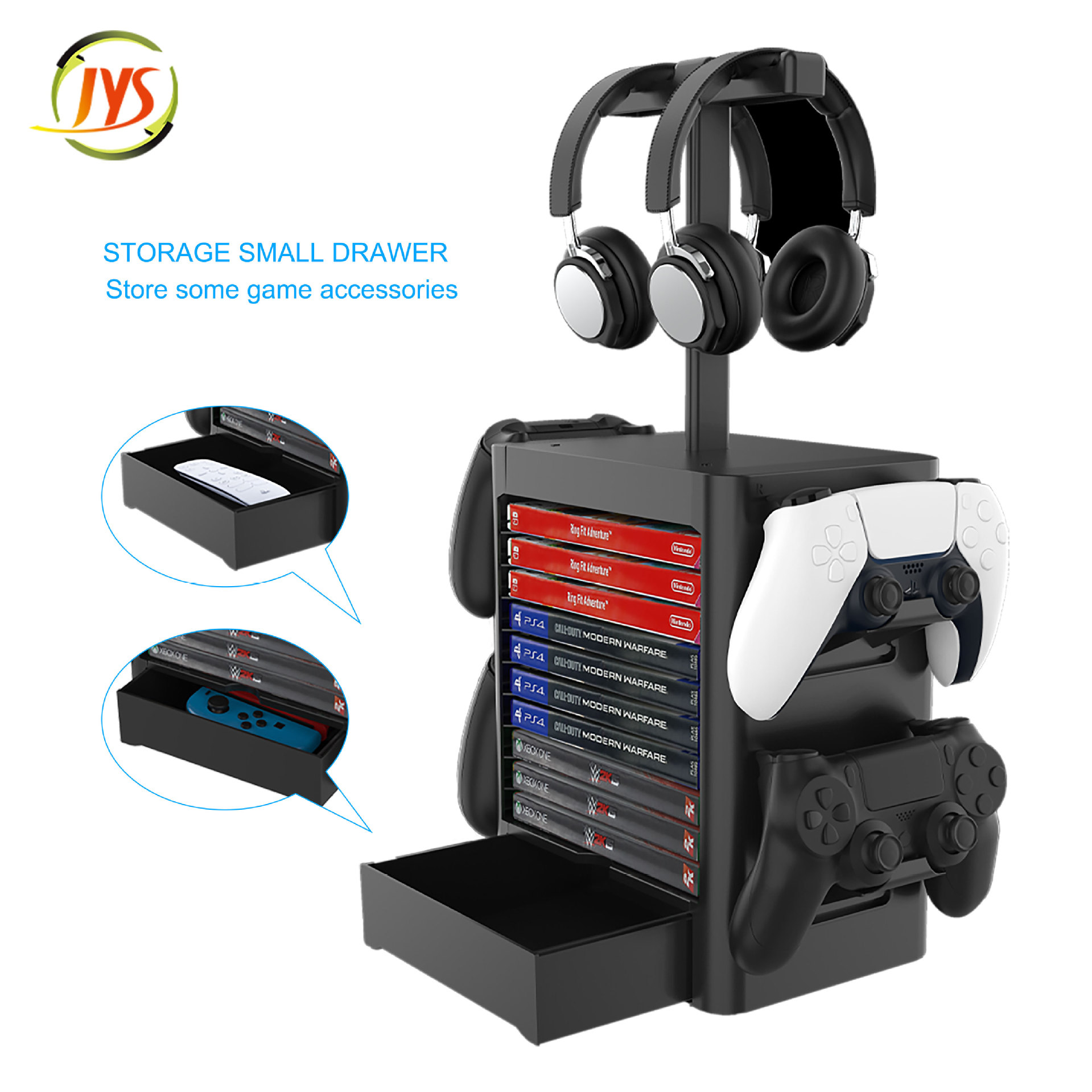 Storage Rack Holder For PS5 PS4 Xbox One Controller Game Card CD Disc Bracket For Nintendo Switch Console Stand Tower