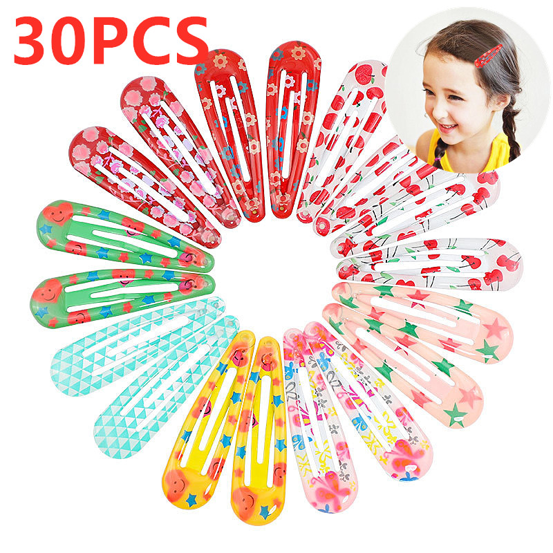 18/20/30PCS Baby Girls Color Snap Hair Clip Butterfly Hair Clips Flower Butterfly Hair Pin Barrettes Children Hair Accessories