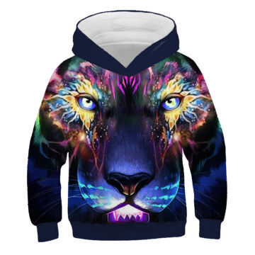 Tiger Animals Pattern Print 3D Hoodies Boy Girl Clothes Children 2020 Autumn Winter Fashion Hot sale 4-14 Years kids Sweatshirts