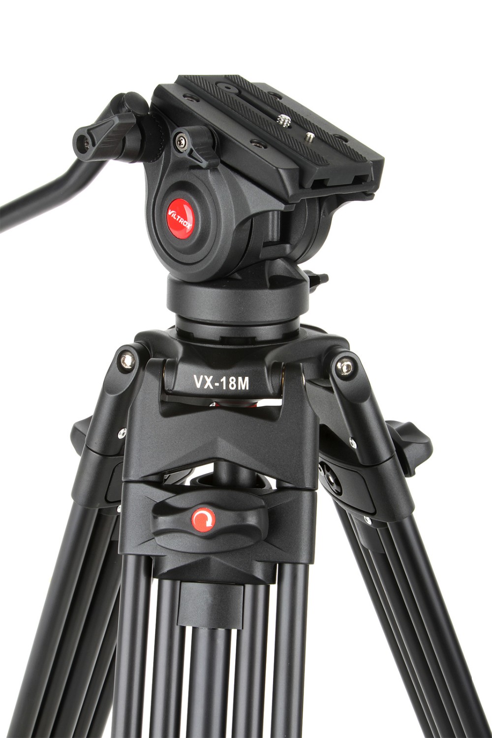 Viltrox VX-18M 1.8M Professional Heavy Duty Stable Aluminum Non-slip Video Tripod + Fluid Pan Head + Carry Bag for Camera DV