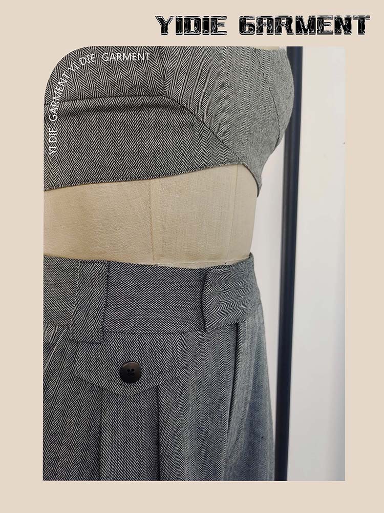Herringbone Cotton Linen Pants