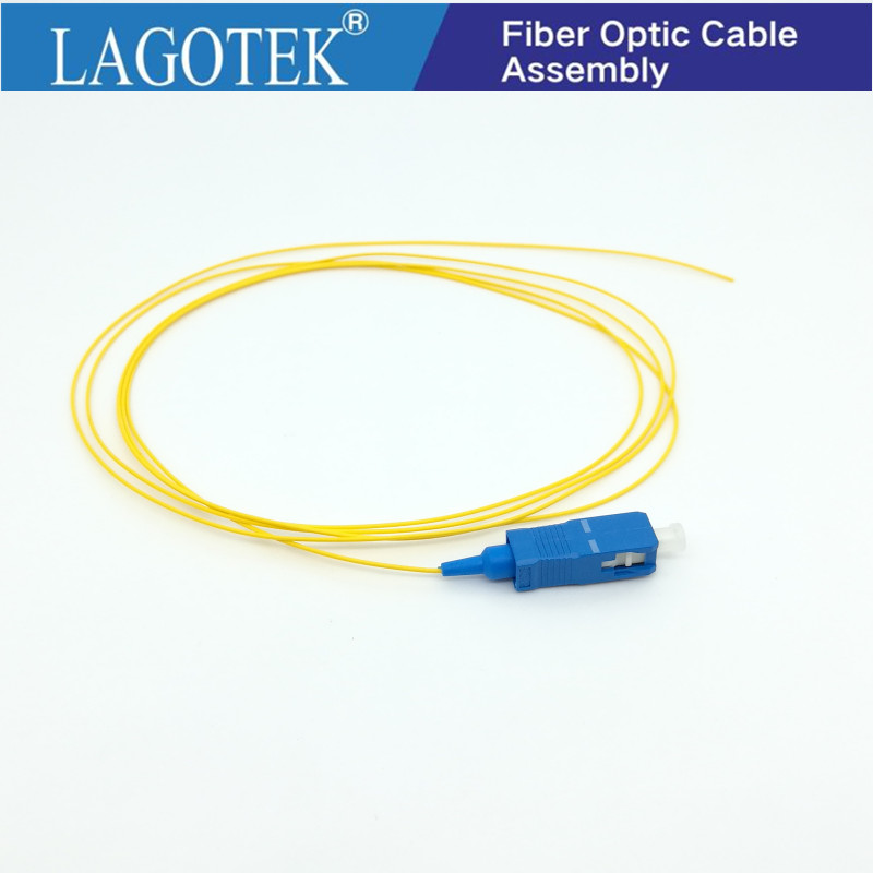 50/100/200PCS/lot SC/UPC fiber Pigtail Simplex 9/125 Single Mode Fiber Optic Pigtail 0.9mm LSZH Yellow
