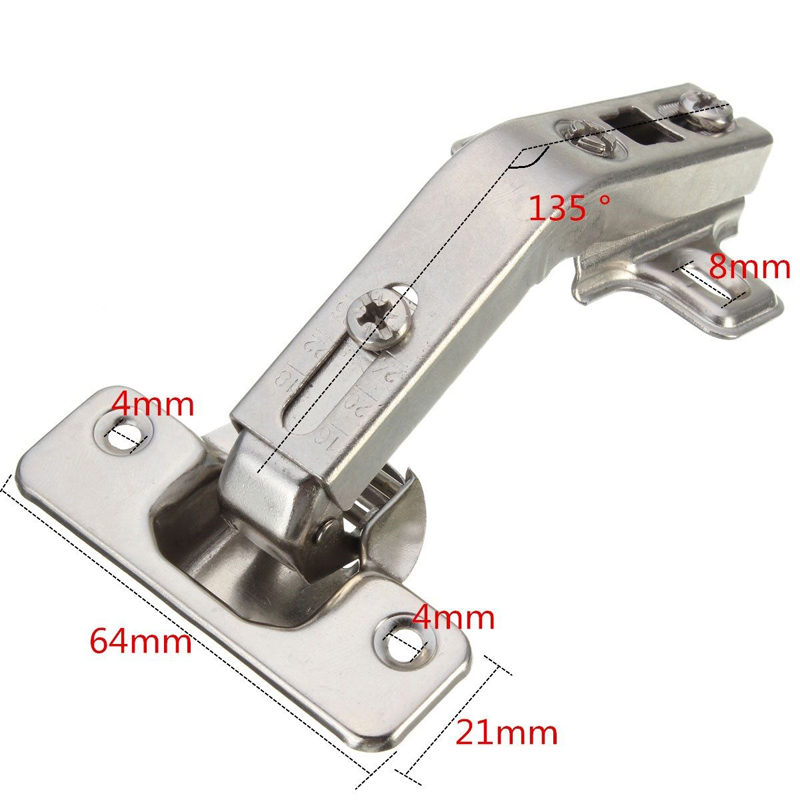 135 Degree Corner Folded Cabinet Door Hinges Kitchen Bathroom Cupboard Hinge 2 Holes For Home Tools