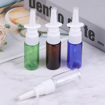 5pcs 15ML Empty Bottle Plastic Nasal Spray Bottles Pump Sprayer Mist Nose Spray Refillable Bottles For Medical