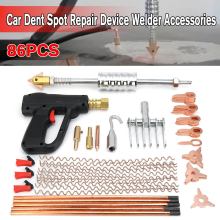 86pcs Dent Repair Puller Kit Car Body Dent Spot Repair Removal Device Welder Stud Mini Welding Machine Pulling Hammer Tool Kit